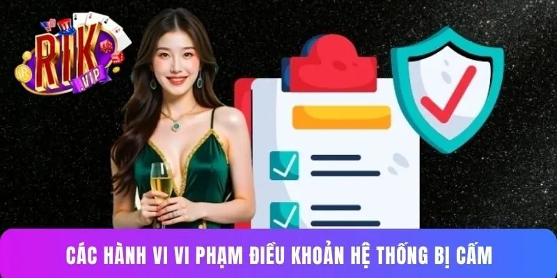 Các hành vi vi phạm điều khoản hệ thống bị cấm